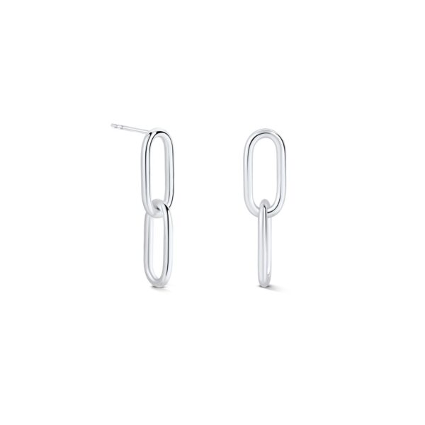 Cercei din argint Two Paper clips