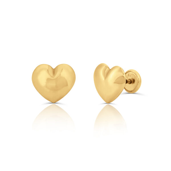 Cercei din aur 14K Inima Plina