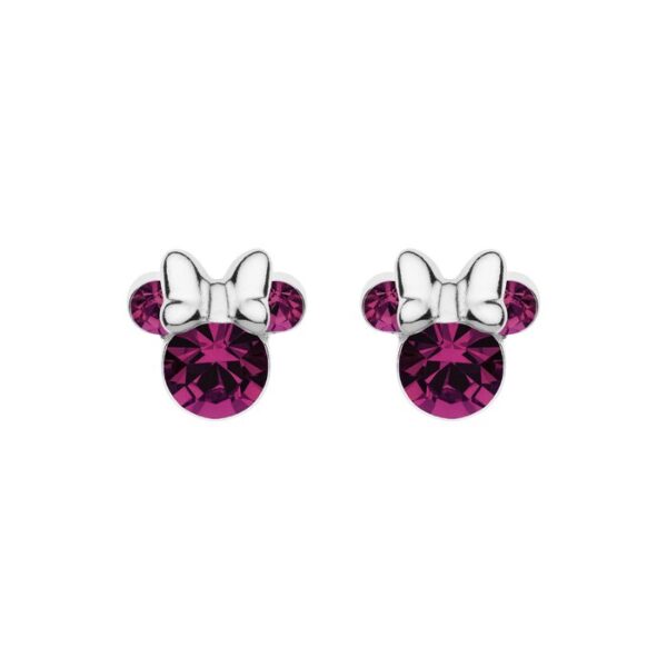 Cercei Disney Birthday Minnie Mouse luna Februarie – Argint 925 si Cristal