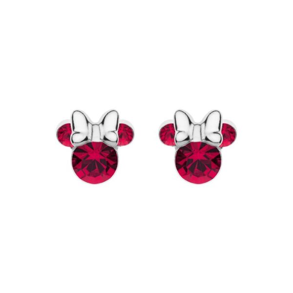 Cercei Disney Birthday Minnie Mouse luna Iulie – Argint 925 si Cristal