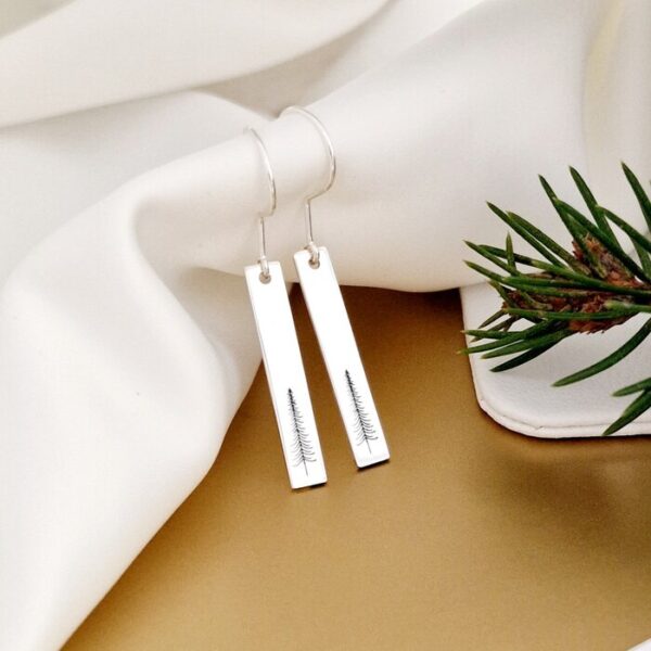 Cercei festivi – Brad Etern – Model cu tortita – Argint 925