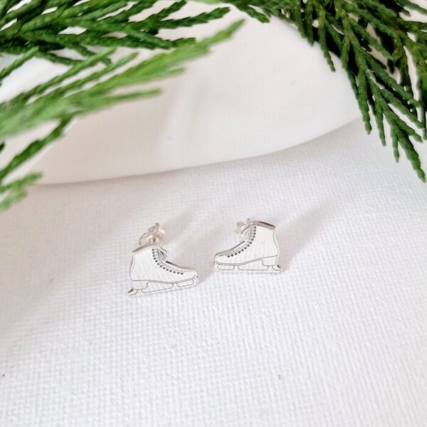 Cercei festivi – Patine de Gheata – Inchizatoare surub – Argint 925