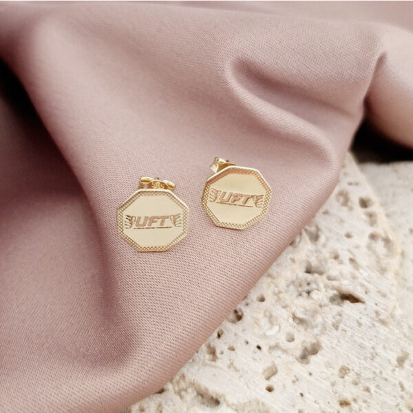 Cercei UFT – Ultimate Fighting Tournament – Aur Galben 9K – Inchizatoare surub