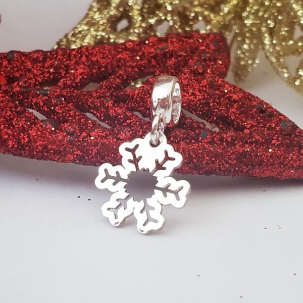Charm personalizat Craciun – Fulg de nea – Argint 925