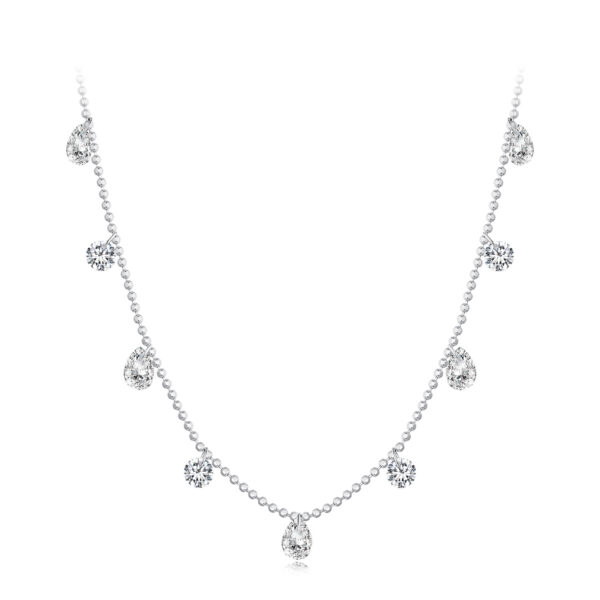 Colier din argint Dazzling Drops Crystals