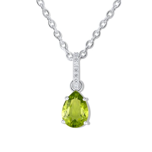 Colier din argint Silver Drop Peridot