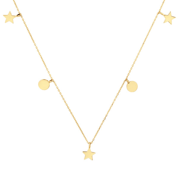 Colier din aur 14k Stelute si Banuti