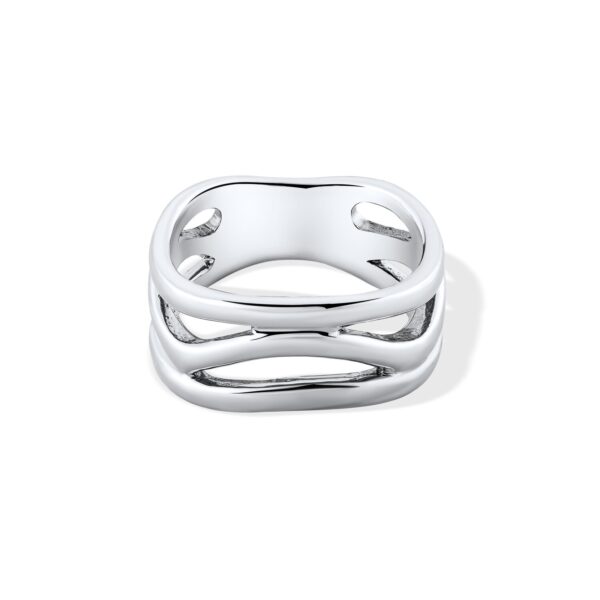 Inel din argint Silver Peeled off Rows