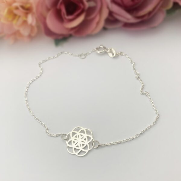 Bratara samanta vietii cu lant dama aur alb galben sau roz 14K