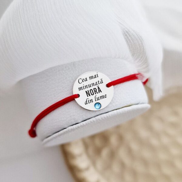 Bratara Nora – Cea mai minunata – Argint 925 si Cristal Swarovski – Snur reglabil