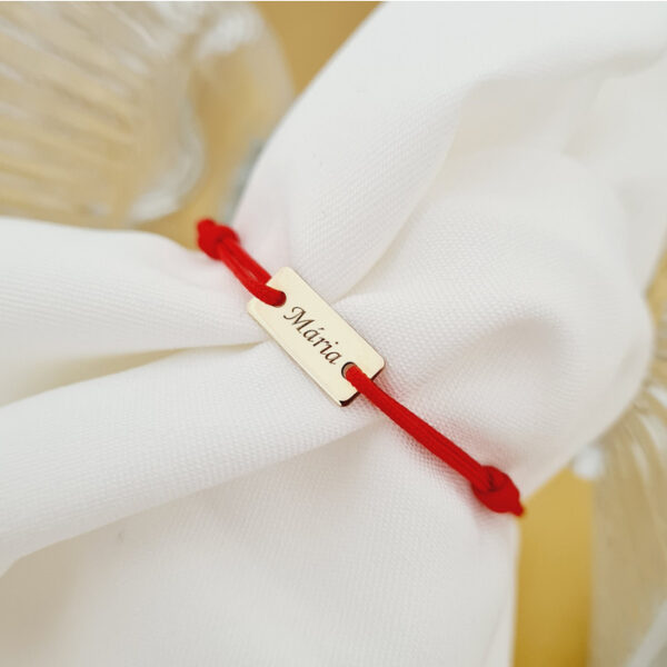 Bratara Placuta cu nume – Aur Galben 9K – snur reglabil bebe