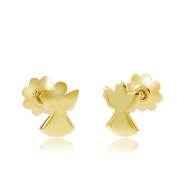 Cercei copii/bebe – Model ingeras – Aur Galben 14K – Inchizatoare sigura si confortabila cu filet