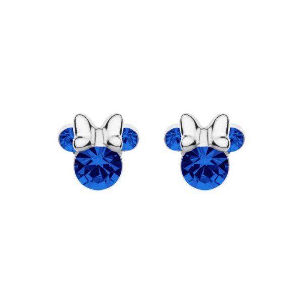 Cercei Disney Birthday Minnie Mouse luna Septembrie – Argint 925 si Cristal