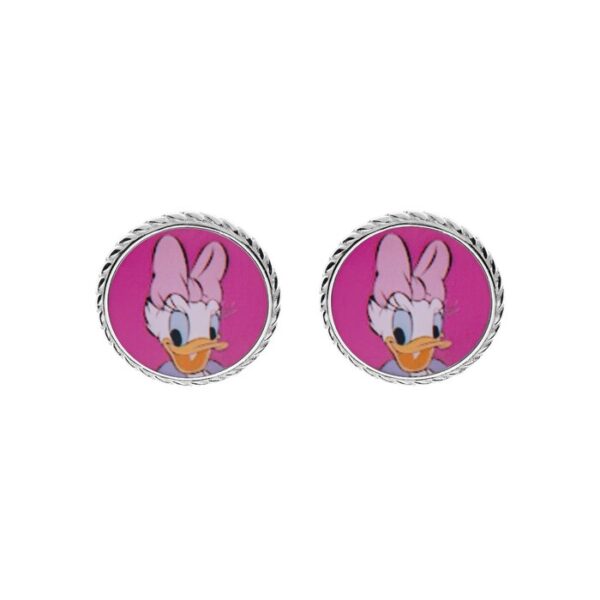 Cercei Disney cu poza color Daisy Duck – Argint 925