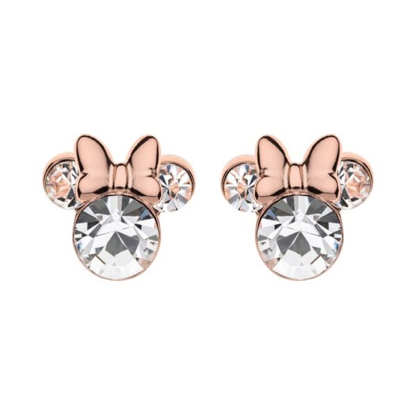 Cercei Disney Minnie Mouse – Argint 925 placat cu Aur Roz si Cristal