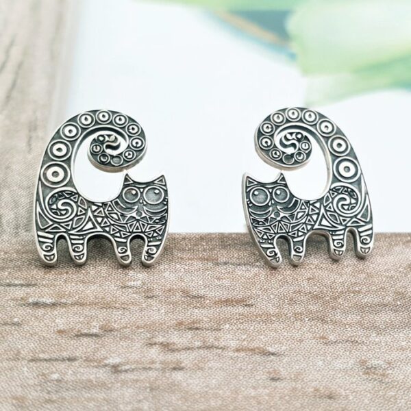 Cercei Pisica cu model – Argint 925