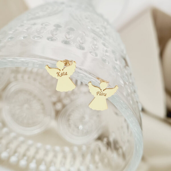 Cercei – Silueta ingeras – Argint 925 placat cu Aur 18K