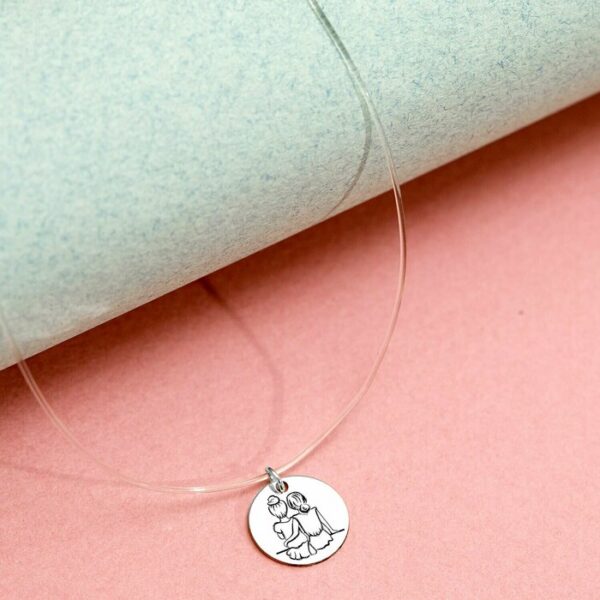 Choker cu banut personalizat – Argint 925 – Lant silicon