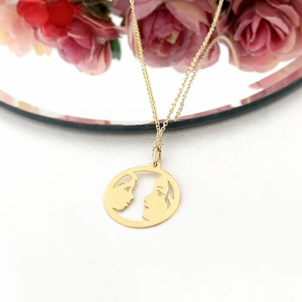 Lantisor mama si copilul – aur galben, alb sau roze 14K