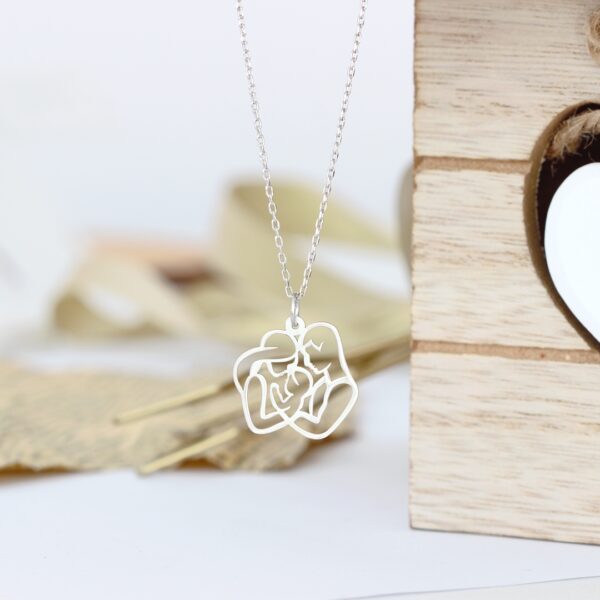 Lantisor mama, tata si bebe – familie trei membri – din argint 925