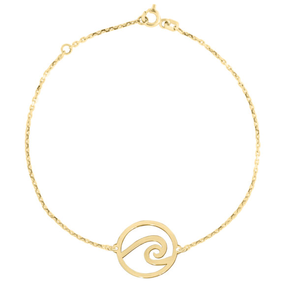 Bratara lant dama cu valurile marii – aur 14K galben, alb sau roz 14K