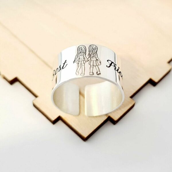 Inel Best friends – Model lat – Argint 925