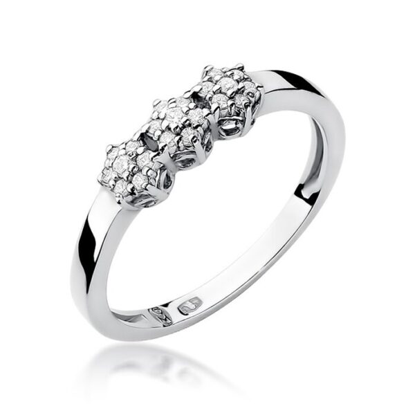 Inel colectia Luxury Aur Galben/Alb 14K cu Diamant 0.12ct