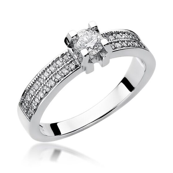 Inel colectia Luxury Aur Galben/Alb 14K cu Diamant 0,48ct