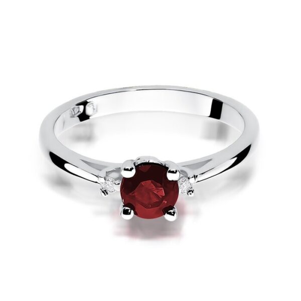 Inel colectia Luxury Aur Galben/Alb 14K cu Rubin 0.60ct