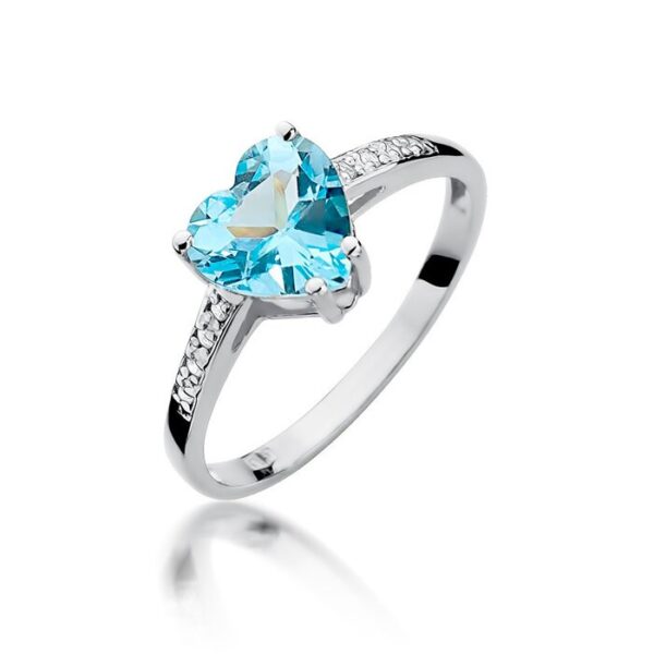 Inel colectia Luxury Aur Galben/Alb 14K cu Topaz 1.20ct