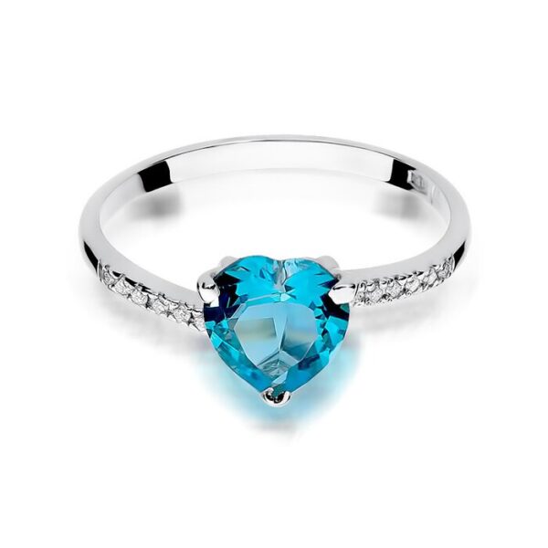 Inel colectia Luxury Aur Galben/Alb 14K cu Topaz 1,20ct