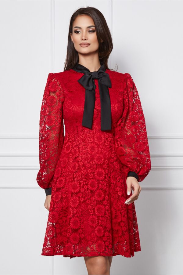 Rochie Wendy din dantela rosie