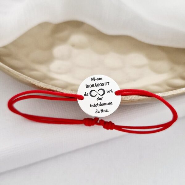 Bratara Indragostit la infinit – Argint 925 – Snur reglabil