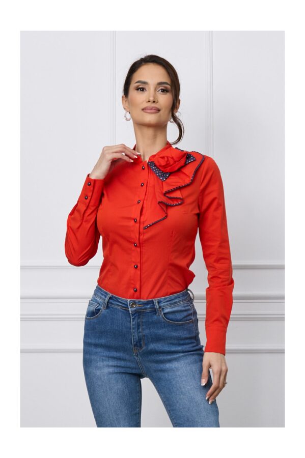 Camasa MBG corai cu volan pe bust