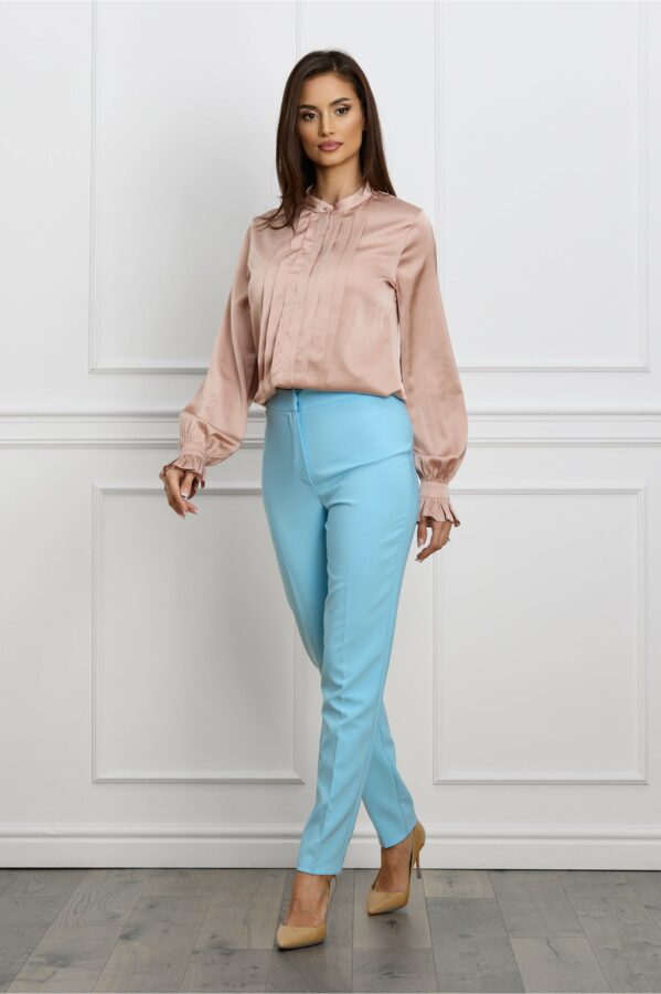 Pantaloni LaDonna bleu cu croi conic