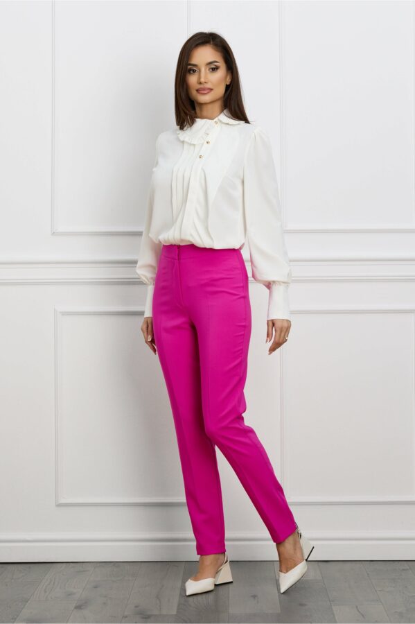 Pantaloni LaDonna fucsia cu croi conic