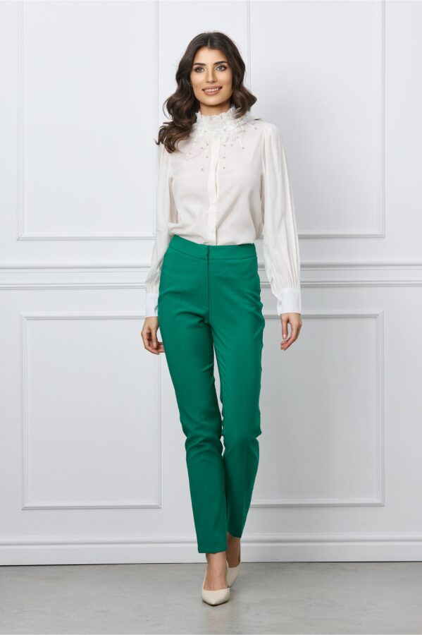 Pantaloni LaDonna verzi cu croi conic