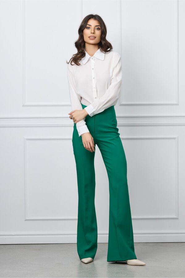 Pantaloni LaDonna verzi evazati