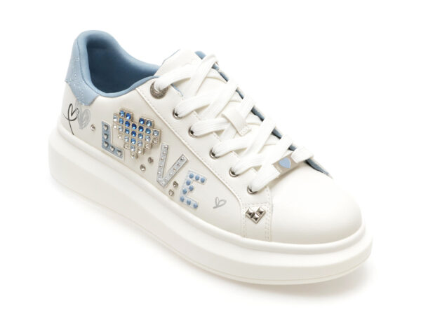 Pantofi casual ALDO albi, 13706561, din piele ecologica
