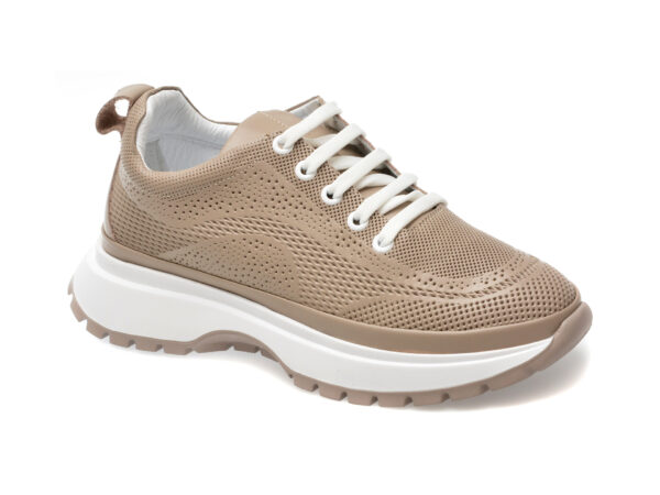 Pantofi casual IMAGE gri, 1187087, din piele naturala