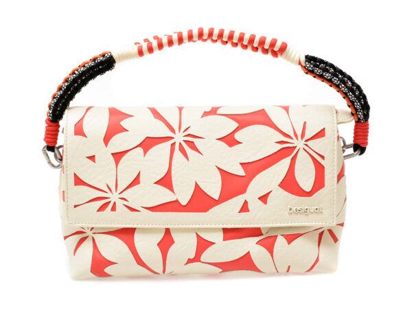 Poseta DESIGUAL alba, SAXP27, din piele ecologica