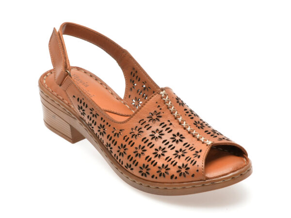 Sandale casual FLAVIA PASSINI maro, 9501, din piele naturala