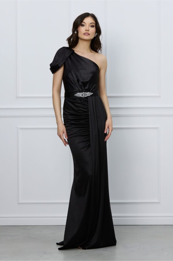 Rochie Aria lunga neagra cu un umar gol