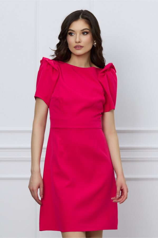 Rochie Moze zmeura cu umeri bufanti