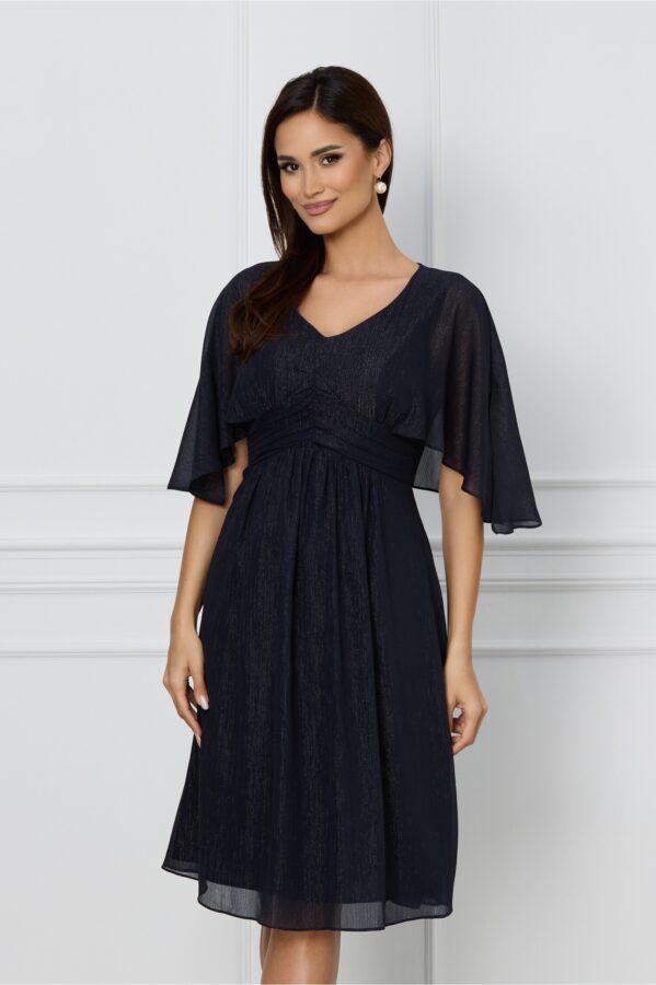 Rochie Sophie bleumarin cu fir lurex