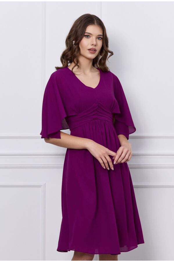Rochie Sophie magenta din voal