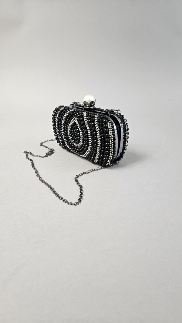 Clutch Perle Negru