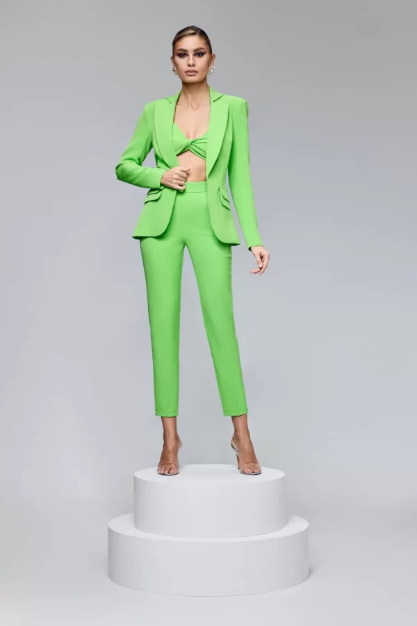 Compleu casual elegant de culoare verde