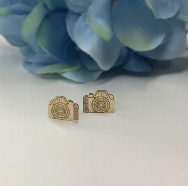 Cercei din aur 14K model camera foto – pentru dama