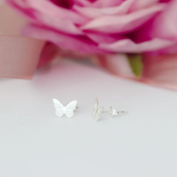 Cercei fluturas din argint 925 model cu tija si cheita